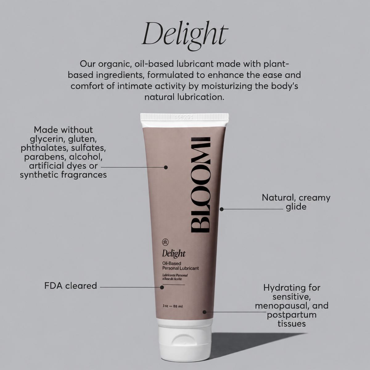 Delight - Oil-Based Organic Personal Lubricant