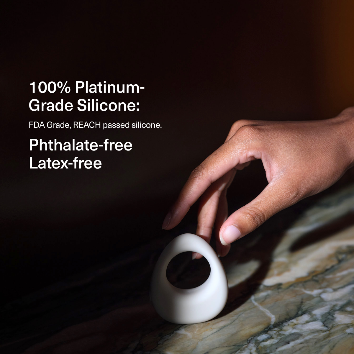 Band - sex toy, vibrating ring, grey, adult gifts.