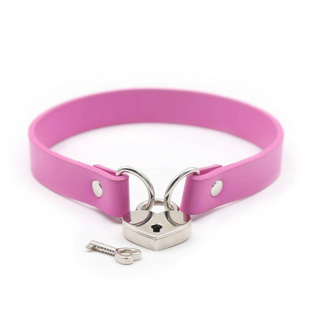 Collar - Heart Lock Connector Neck Collar With Key