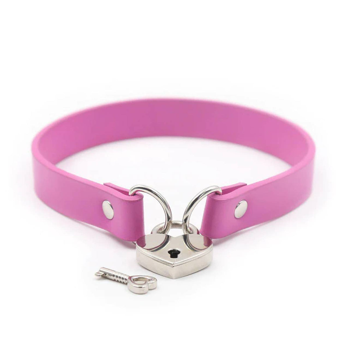 Collar - Heart Lock Connector Neck Collar With Key