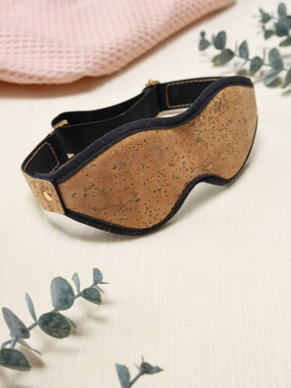 Camellia Blindfold | Adjustable Cork Leather Blindfold
