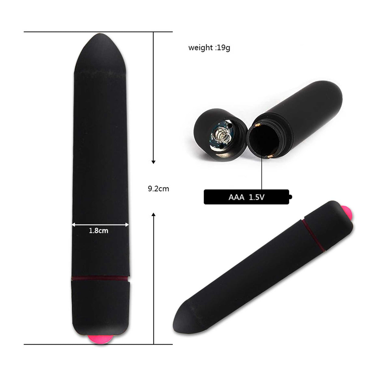 Round Diamond Anal Plug Set, 4-Piece
