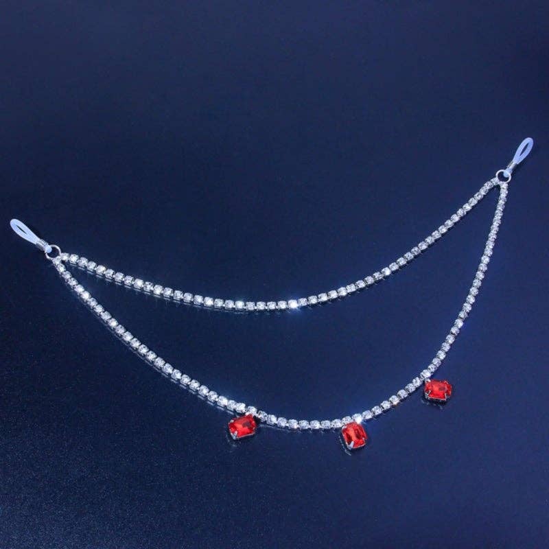 La Belle Fantastique Layered sexy rhinestone nipple chain, Women's Nipple Chain, Jewelry Chain Necklace