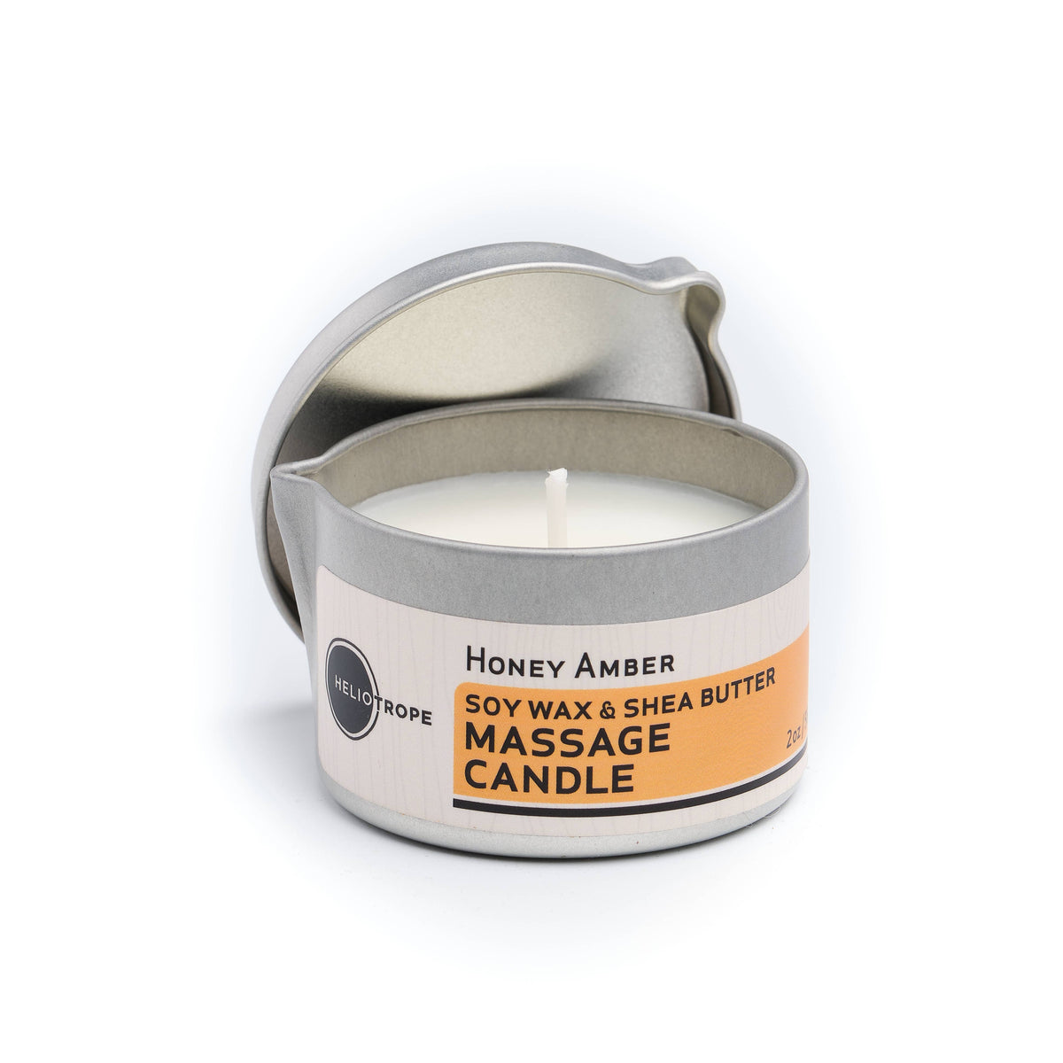 Soy Massage Candle w/Pour Spout - Honey Amber