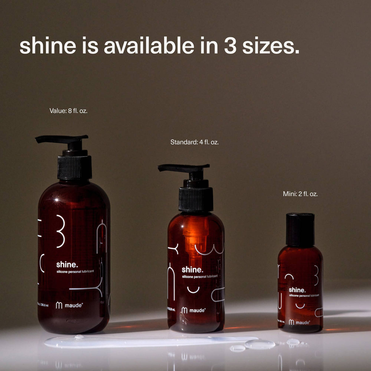 Silicone lubricant, Shine, 8 oz, adult gifts.