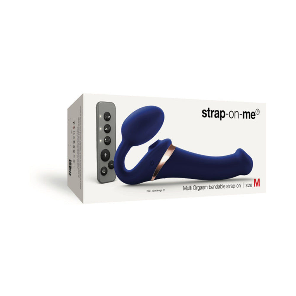 Strap-On-Me Multi Orgasm Bendable Strapless Strap-On Night Blue Medium