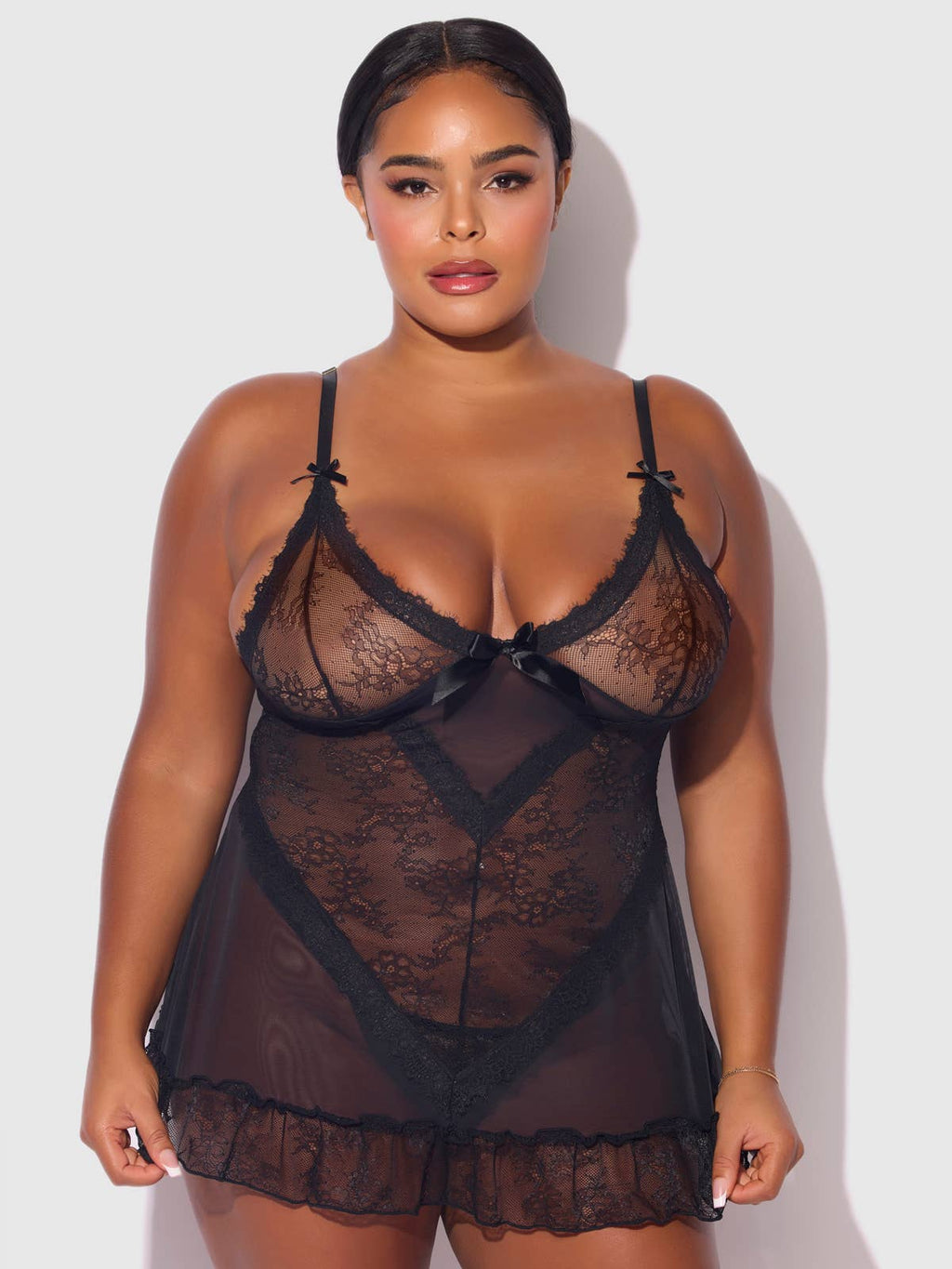 KIKI LACE BABYDOL & G-STRING SET