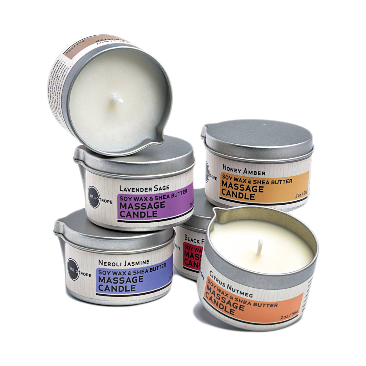 Soy Massage Candle w/Pour Spout - Honey Amber