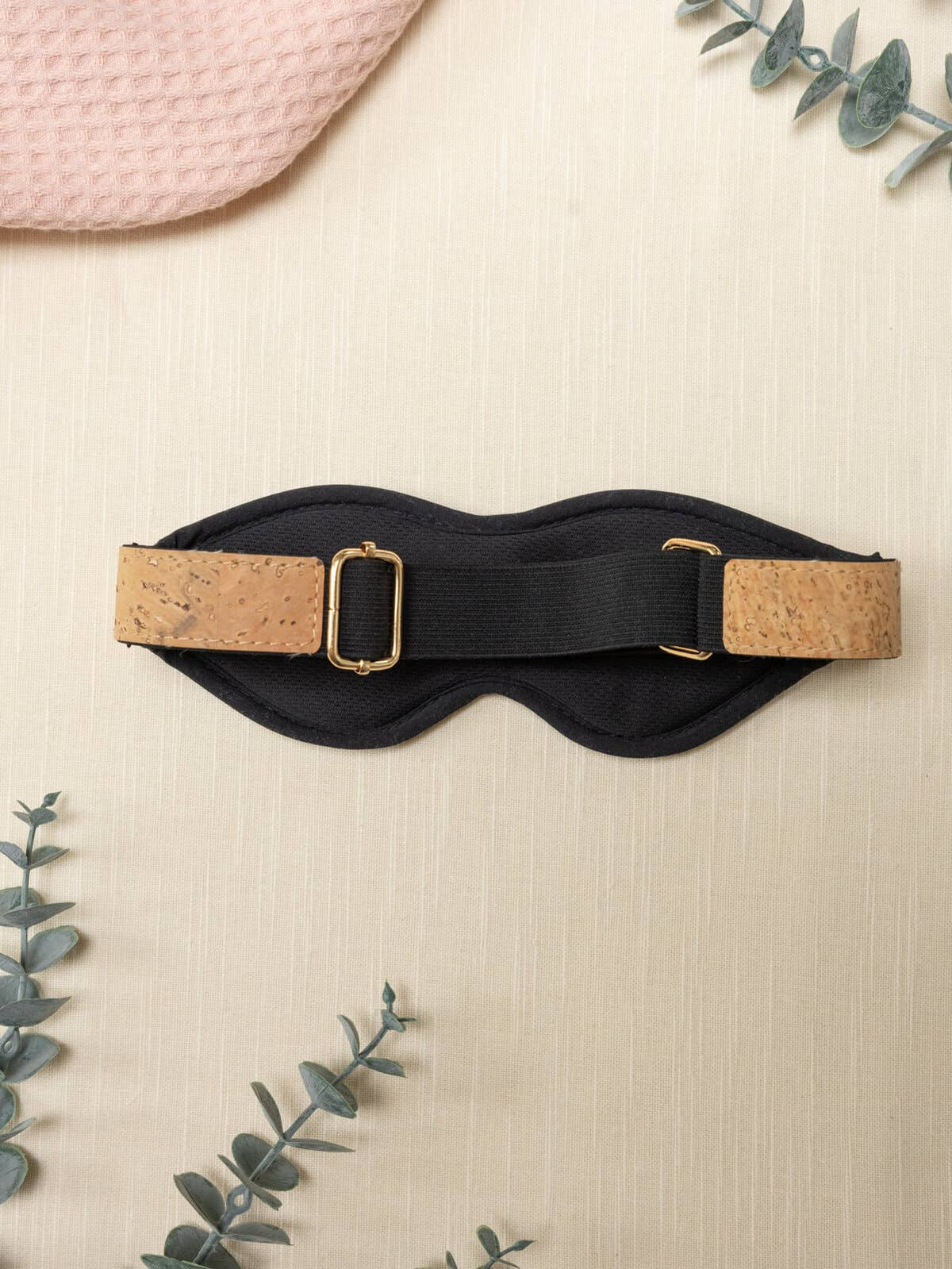 Camellia Blindfold | Adjustable Cork Leather Blindfold