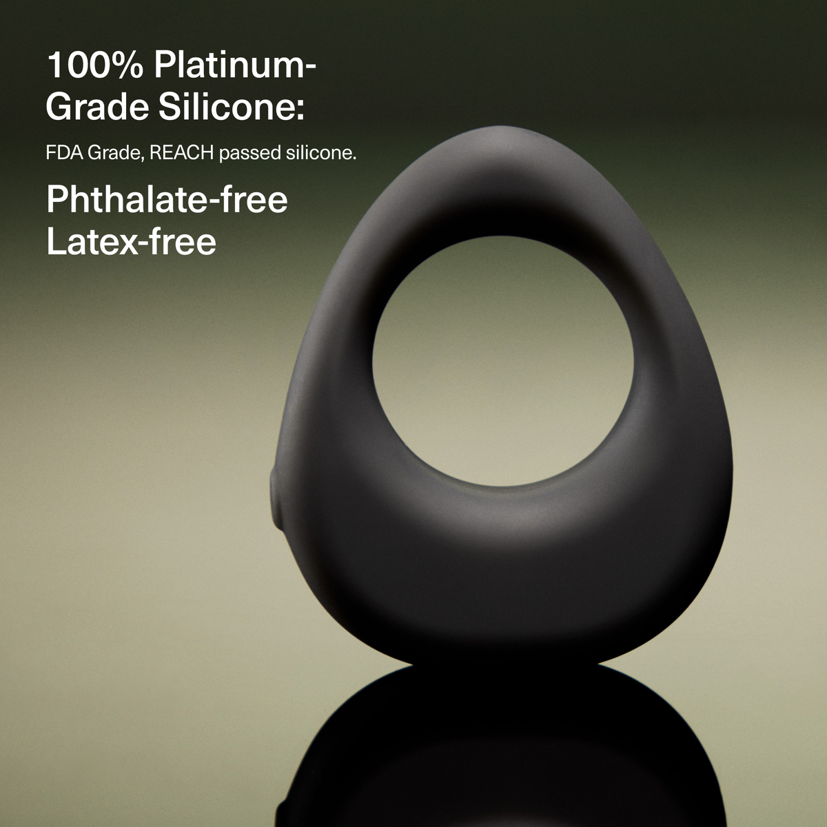 Band - sex toy, vibrating ring, charcoal, adult gifts.