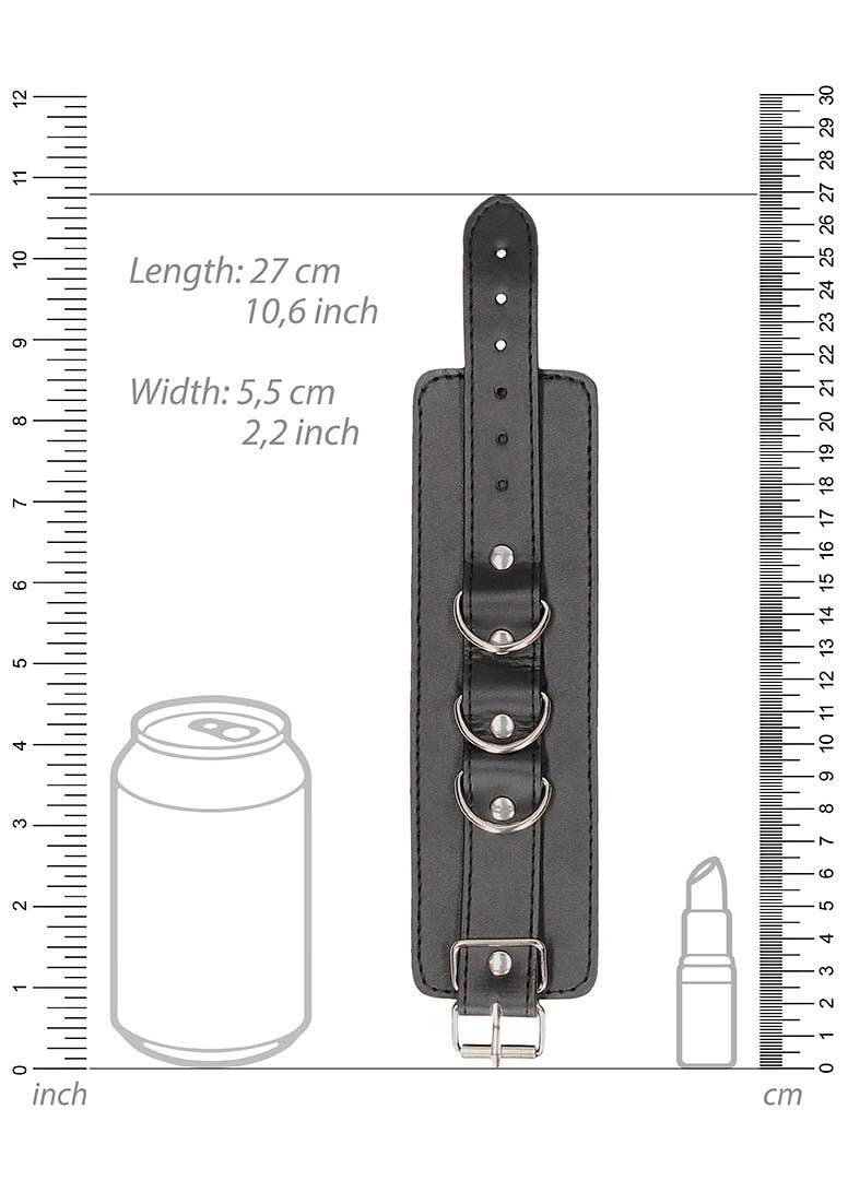 Bonded Leather Hand Or Ankle Cuffs - With Adjustable Straps